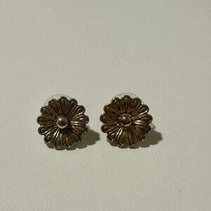 Gold Floral Stud Earrings